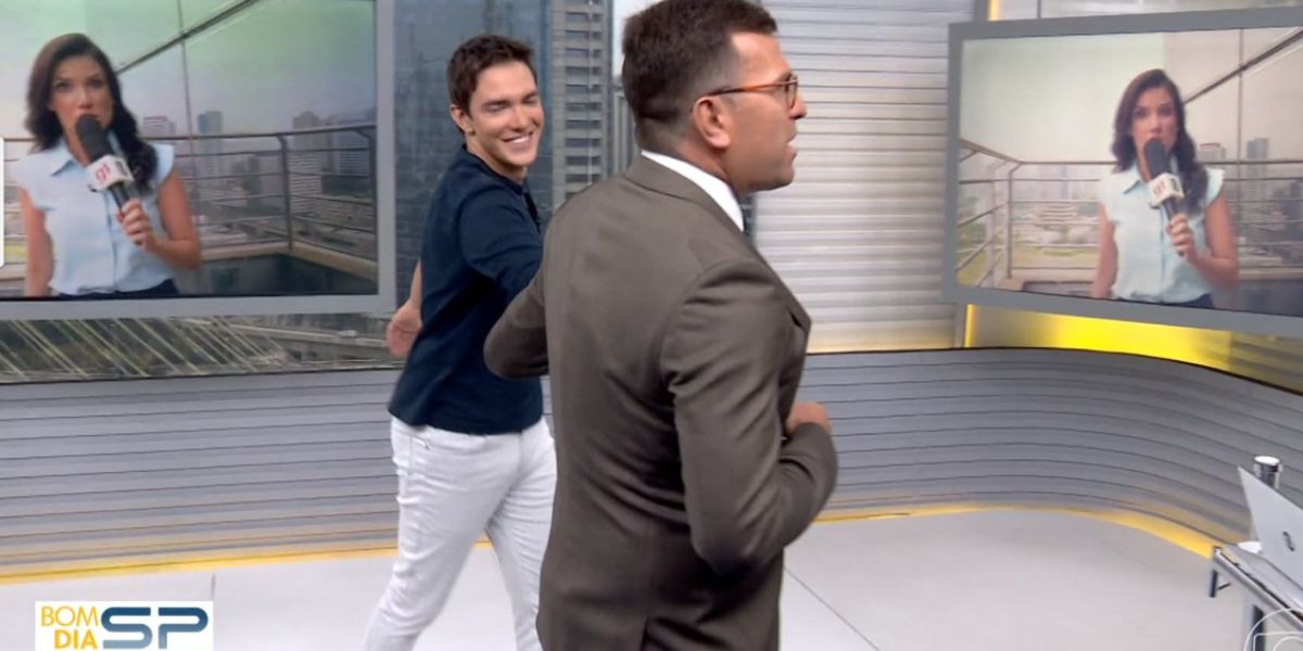 Alê Jodar e Rodrigo Bocardi no Bom Dia São Paulo (Foto: Reprodução / Globo)