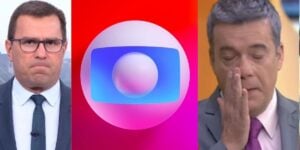 Rodrigo Bocardi e Roberto Kovalick, e logo da Globo - Foto Reprodução Internet