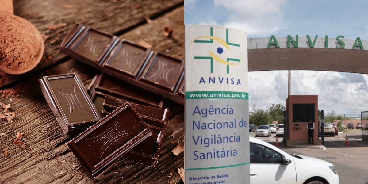 A proibição de chocolate amado pela Anvisa com vidro(Reprodução: Montagem TV Foco)