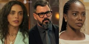 Luna, Pascoal e Olívia em cenas de Fuzuê (Foto: Reprodução / Globo / Montagem TV Foco)