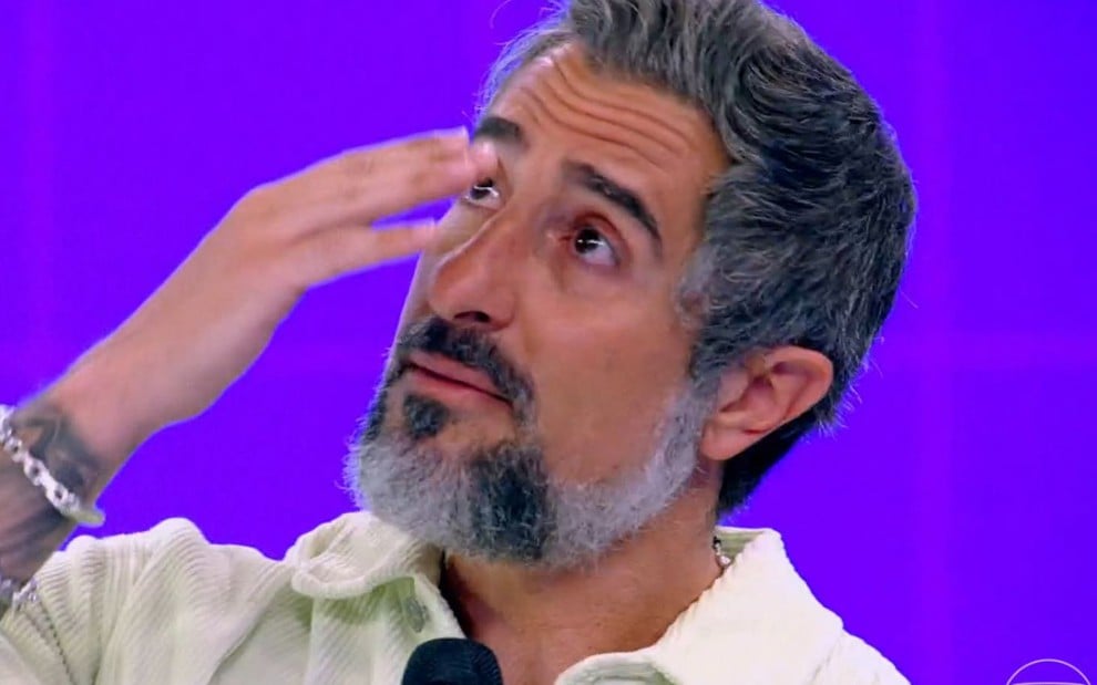 Marcos Mion caiu no choro no Caldeirão. Foto: Reprodução/Internet