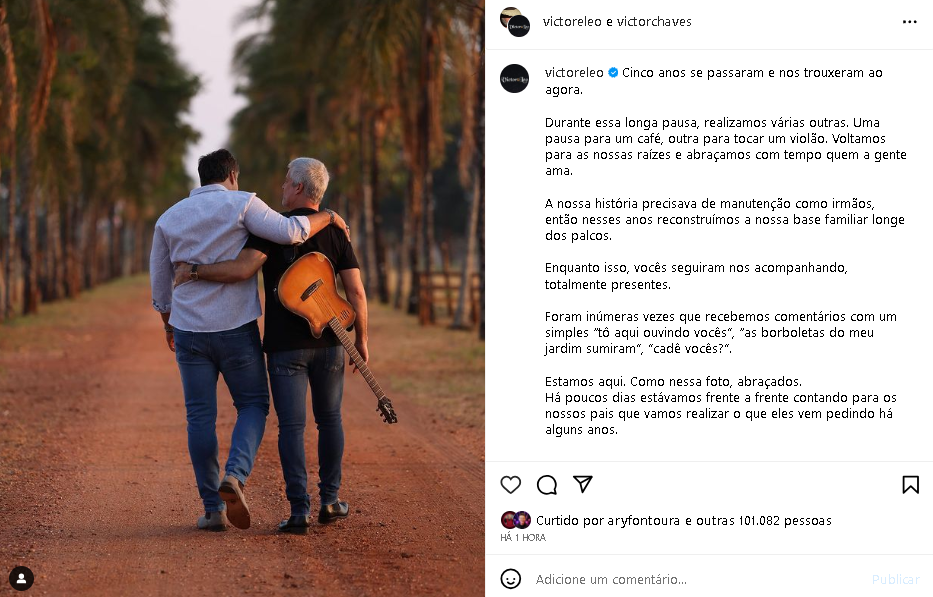 Victor e Leo confirmaram notícia bombástica (Foto: Reprodução/ Internet)