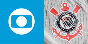 Logo da Globo e escudo do Corinthians (Reprodução/Montagem TV Foco)
