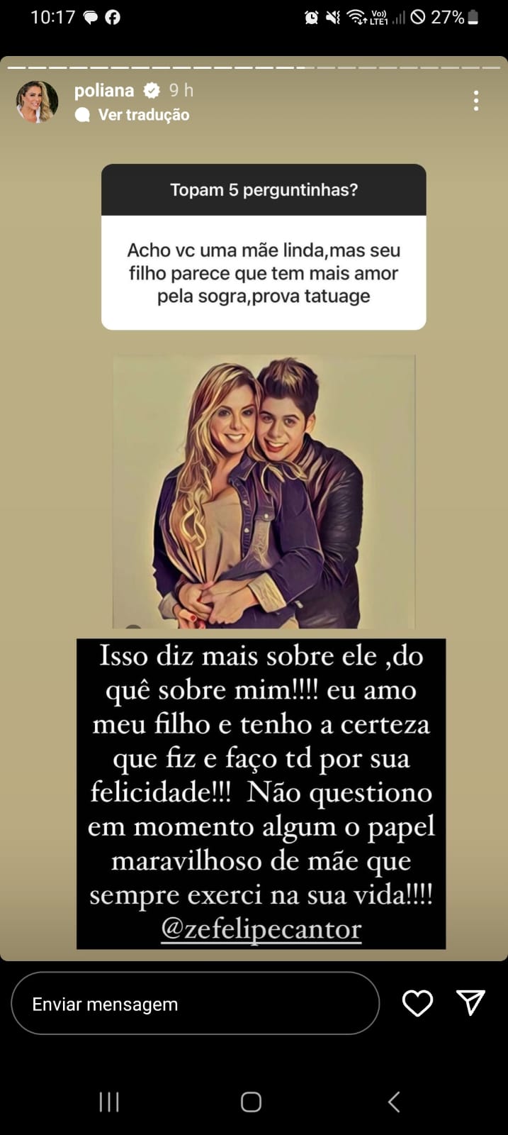 Poliana Rocha decidiu falar sobre sua relação com Zé Felipe (Foto: Reprodução/ Internet)