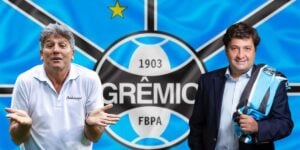 Alberto Guerra, Renato Gaúcho e bandeira do Grêmio - Foto Montagem TV Foco