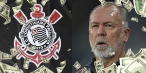 Bandeira do Corinthians e Mano Menezes - Foto Reprodução Internet