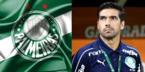 Bandeira do Palmeiras e Abel - Foto Reprodução Internet