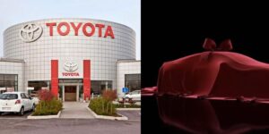 Empresa Toyota e carro embrulhado (Fotos: Reproduções / Internet)