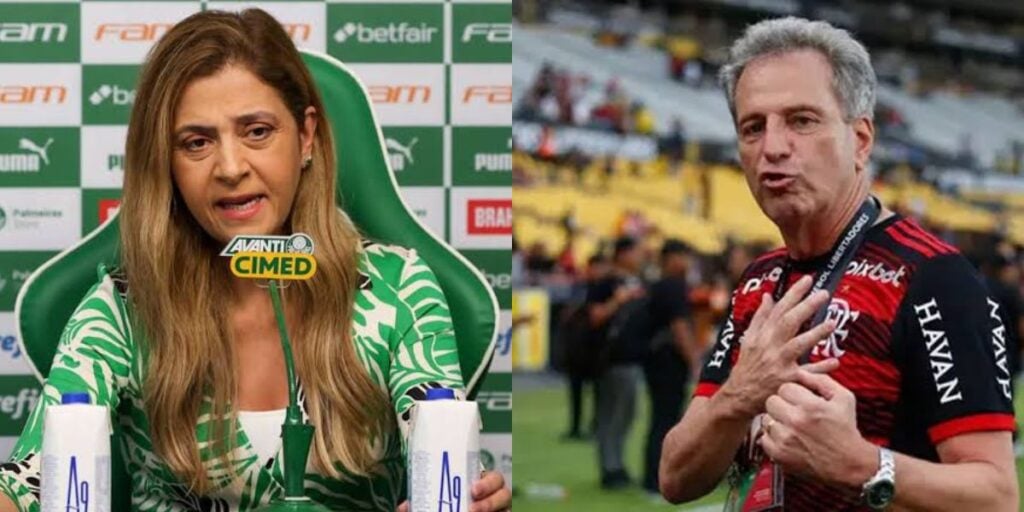 Leila Pereira Rodolfo Landim (Foto - Montagem TV Foco)