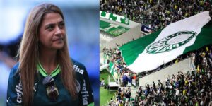 Leila Pereira e torcida do Palmeiras - Foto Reprodução Internet