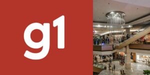 Logo do G1, da Globo, e shopping (Fotos: Reproduções / Internet / Facebook)