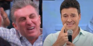 Luciano Huck e Rodrigo Faro chorando - Foto Reprodução Internet