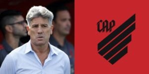 Renato Gaúcho e escudo do Athletico-PR (Foto - Montagem TV Foco).
