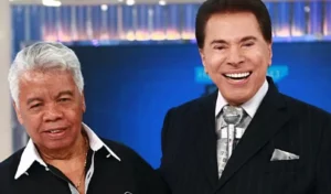 Roque com o seu patrão, Silvio Santos - Foto SBT