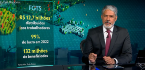 William Bonner confirma importante notícia sobre o FGTS - Foto Jornal Nacional