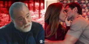 Antônio, Irene e Vinícius em Terra e Paixão (Foto: Reprodução / Globo / Montagem TV Foco)