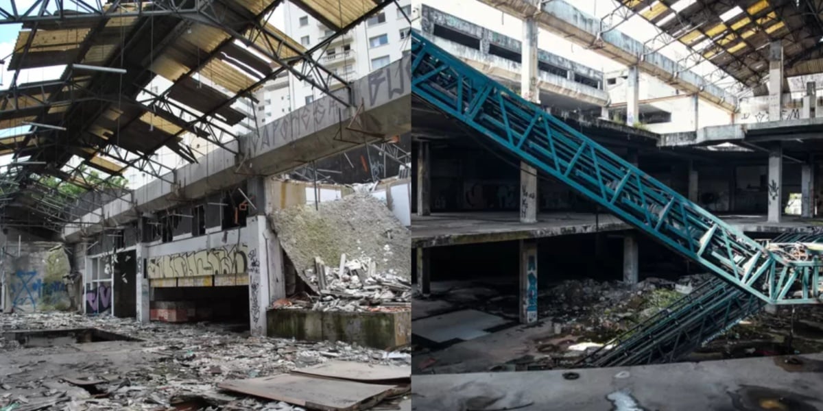 O centro comercial gigante foi demolido após 14 anos em ruínas - Foto: Reprodução/Internet