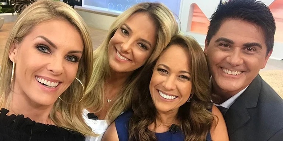 Ana Hickmann, Ticiane Pinheiro, Renata Alves e César Filho no "Hoje em Dia" (Foto: Reprodução/Record)