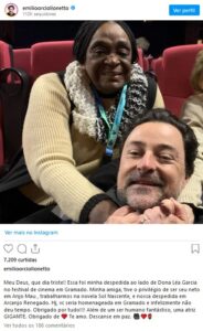 Emílio Orciollo Netto homenageou Léa Garcia (Foto: Reprodução / Instagram)