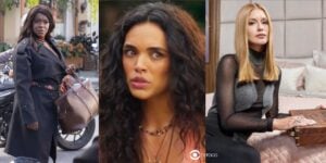 Maria Navalha, Luna e Preciosa em cenas de Fuzuê (Foto: Reprodução / Globo / Montagem TV Foco)