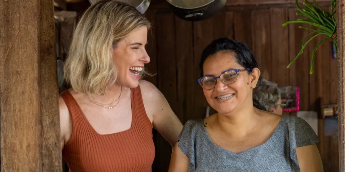 Rita Lobo nas gravações de "Prato Feito Brasil" (Foto: Ana Mendes/TV Globo)