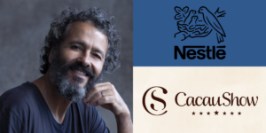 Marcos Palmeira e logos das marcas Nestlé e Cacau Show (Reprodução/Montagem TV Foco)