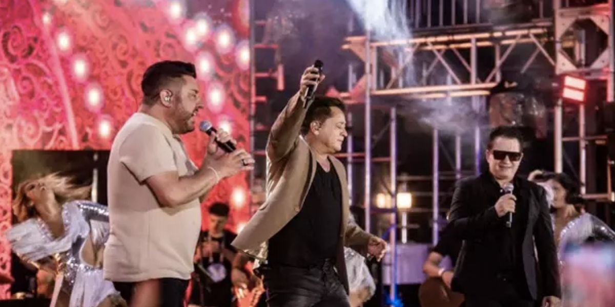 Bruno, Marrone e Leonardo (Foto: Reprodução / Navio Cabaré)