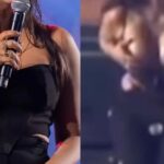 Cantora abaixa a blusa e coloca os seios pra fora em show - Montagem TVFOCO
