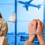 Alerta é feito a quem costuma carregar o celular em aeroportos (Foto Reprodução/Montagem/Tv Foco)