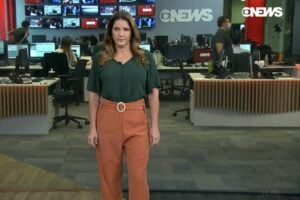 Christiane Pelajo surtou com colegas da Globo e abandonou estúdio de telejornal - Foto GloboNews