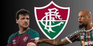 Fernando Diniz e Felipe Melo, do Fluminense (Foto - Montagem TV Foco)