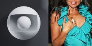Logo da Globo em Luto e Leila Lopes - Foto Reprodução Internet