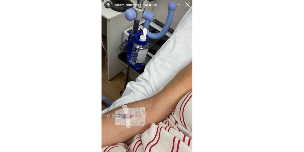 Sandra Annenberg em hospital (Foto: Reprodução / Instagram)
