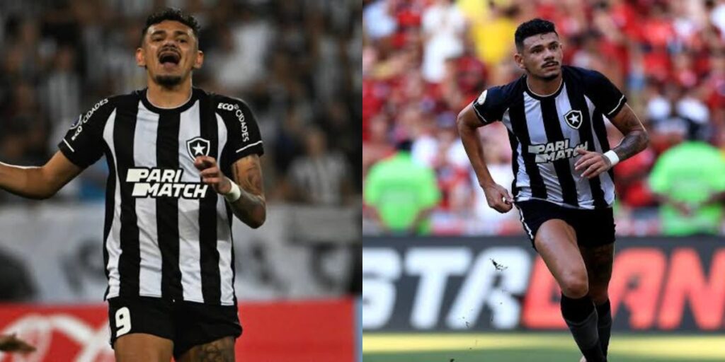 Tiquinho Soares, atacante do Botafogo (Foto - Montagem TV Foco) Tiquinho Soares, atacante do Botafogo (Foto - Montagem TV Foco)