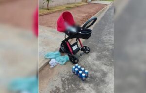 Bebê de 5 meses foi abandonado ao lado do corpo da mãe, em Aparecida de Goiânia (Foto: Reprodução / Polícia Militar) Bebê de 5 meses foi abandonado ao lado do corpo da mãe, em Aparecida de Goiânia (Foto: Reprodução / Polícia Militar)