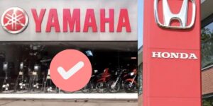 Fachada da Yamaha e da Honda (Foto: Reprodução / Internet)