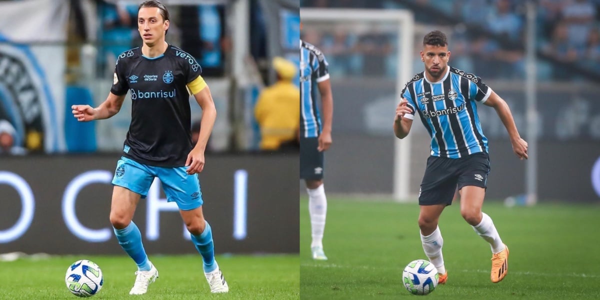 Geromel e Pepê, do Grêmio - Foto: Reprodução/Internet