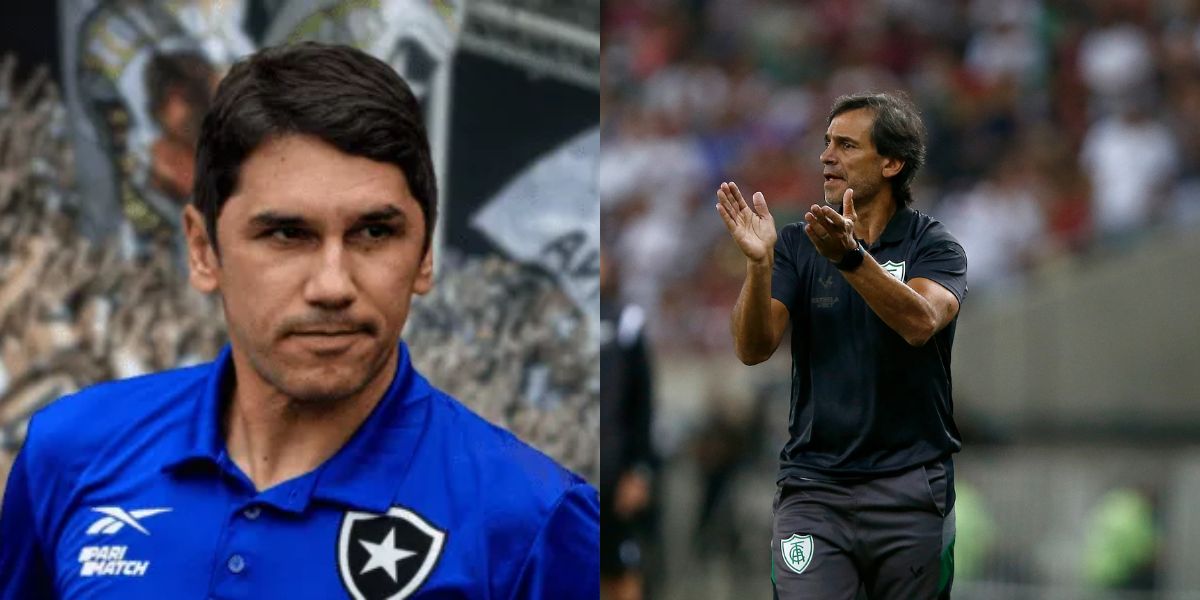 Lucio Flávio e Fabián Bustos, treiandores que foram demitidos ante do fim do Brasileirão - (Montagem Tv Foco)