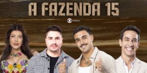 Jaque, Lucas, Yuri e Henrique estão na roça de A Fazenda 15 (Foto: Reprodução / Record / Montagem TV Foco)