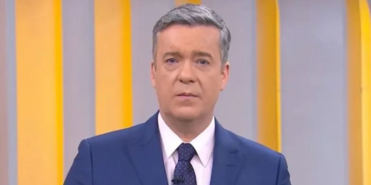 O jornalista não conseguiu segurar suas emoções (Reprodução: Globo)
