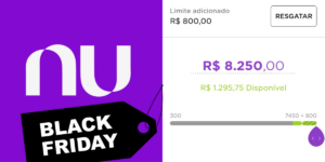 Aumento de limite no Nubank. Foto: Reprodução/Internet