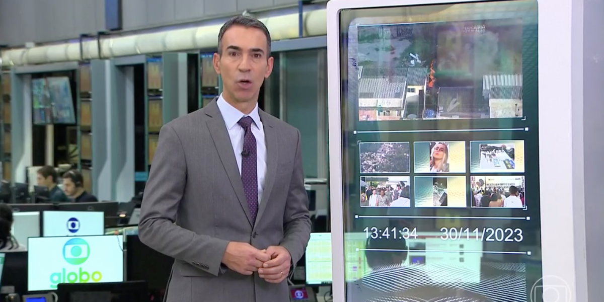 César Tralli no Jornal Hoje (Reprodução/Globo)