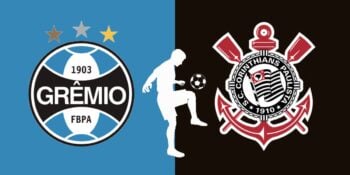 Escudos do Grêmio e Corinthians (Reprodução/Internet)