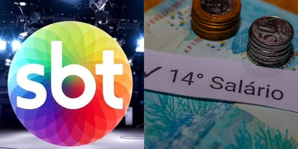 A lei do 14º a lista trabalhadores anunciada no SBT - Montagem TVFOCO