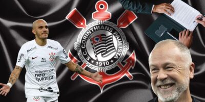 Bandeira do Corinthians, Fábio Santos e Mano - Foto Reprodução Internet