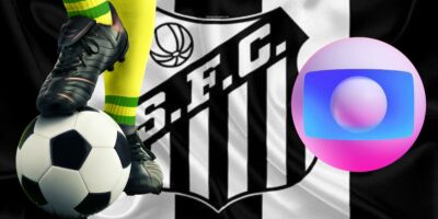 Bandeira do Santos, jogador da seleção brasileira e logo da GLobo - Foto Reprodução Internet