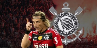 David Luiz e escudo do Flamengo (Foto - Montagem TV Foco).