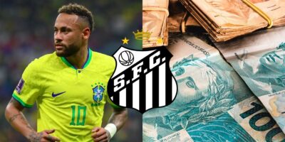 Santos, Neymar e milhões- (Montagem Tv Foco)