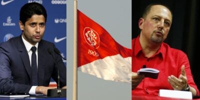 Nasser Al Khelaifi, Internacional e Alexandre Barcellos (Reprodução - Internet)