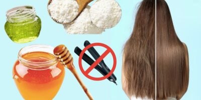 Produtos e cabelo de antes e depois de alisamento (Fotos: Reproduções / Freepik)